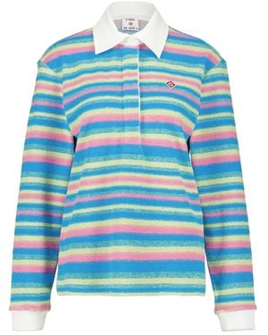CASABLANCA Gestreiftes Poloshirt - Blau