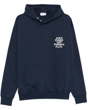 FAMILY FIRST Lettering Hoodie - Blue