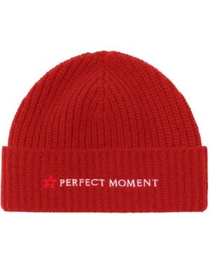 Perfect Moment Logo-Embroidered Ribbed Beanie Hat
