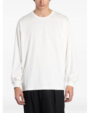 Ssstein Crew-Neck Long-Sleeve T-Shirt - White