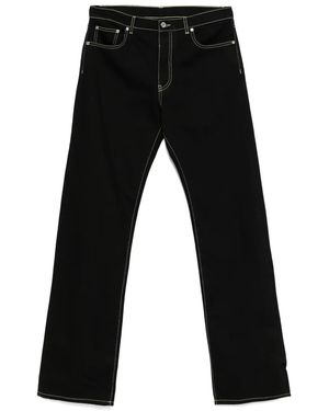 Off-White c/o Virgil Abloh ロゴプリント ストレートジーンズ - ブラック