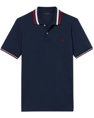 Brooks Brothers Embroidered-Logo Polo Shirt - Blue