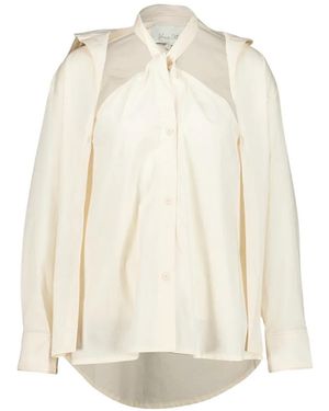 Johanna Ortiz Bow-Neck Layered-Effect Shirt - White