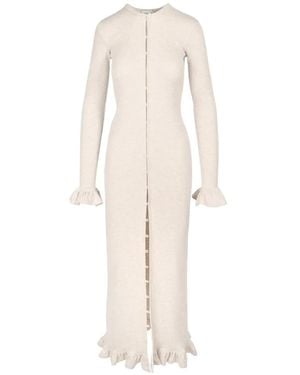 Ioana Ciolacu Ruffled Maxi Dress - White
