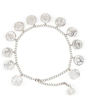 Alberta Ferretti Pendant Chain Belt - White