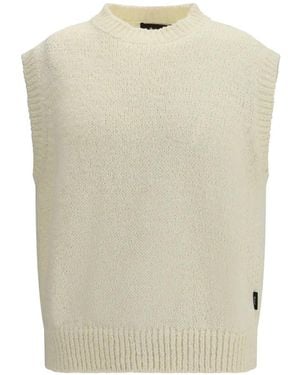 Laminar Crew-Neck Gilet - White