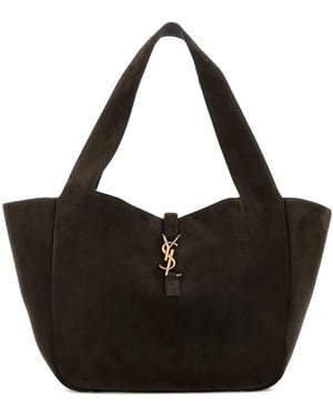 Saint Laurent Logo Detail Shoulder Bag - Black