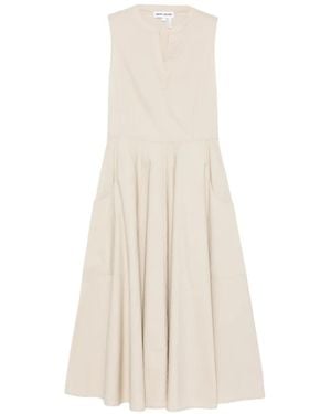 DKNY Robe Mi-Longue À Col V Et Poches - White