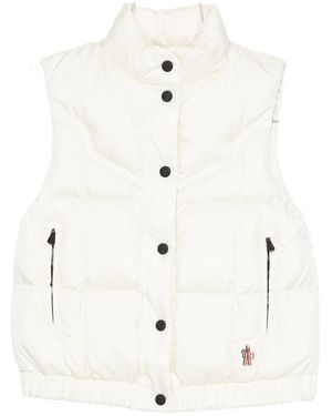 Moncler Doucy Square-Quilted Down Vest - White