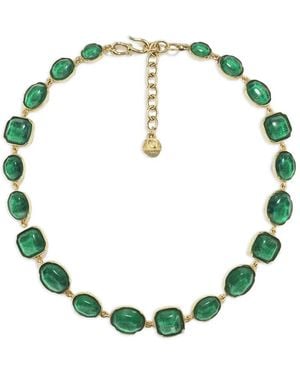 Goossens Collier Cabochons Serti De Cristal - Green
