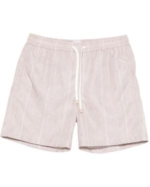 Eleventy Striped Swim Shorts - Pink