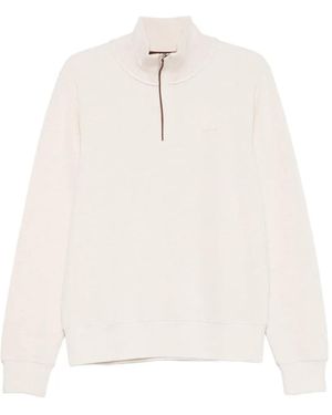 GANT Rib Half-Zip Jumper - White