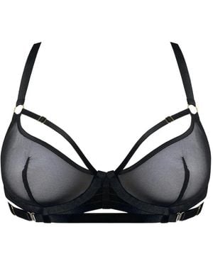 Bordelle Sujetador Balconette Signature De Malla - Negro