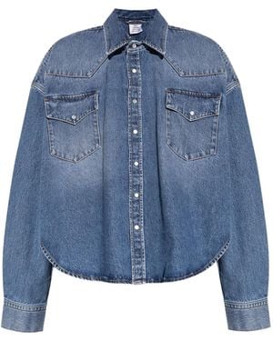 Vetements Button-Fastening Denim Shirt - Blue
