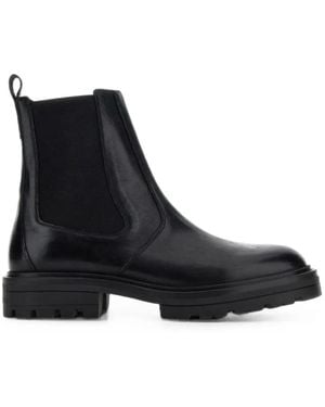 Hogan Leather Chelsea Boots - Black