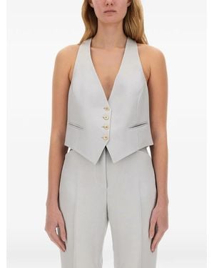 Tom Ford Barathea silk gilet - Blanco