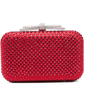 Mach & Mach Embellished-Bow Mini Bag - Red