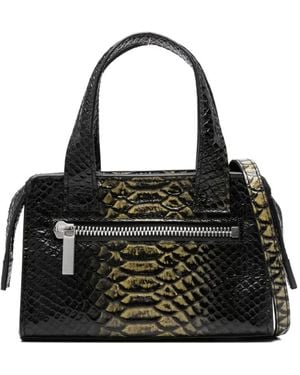 SAPIO Bolso Shopper Pitone Mini - Negro