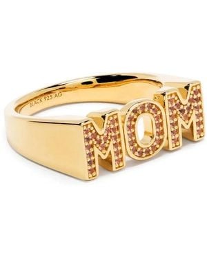 Maria Black Mom Crystal-Embelished Ring - Metallic