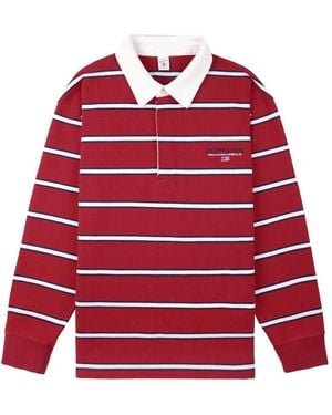 Sporty & Rich Striped Long-Sleeve Top - Red