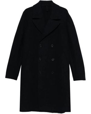 Harris Wharf London Double-Breasted Wool Coat - Black
