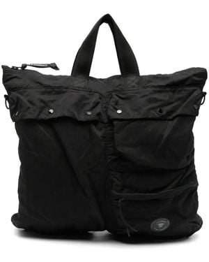 C.P. Company Lens-Detail Multi-Pocket Tote Bag - Black