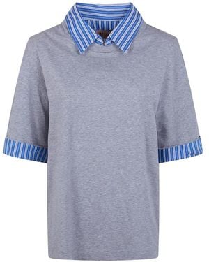 N°21 Classic-Collar T-Shirt - Grey