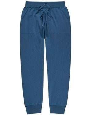 John Smedley Henning Drawstring Track Trousers - Blue