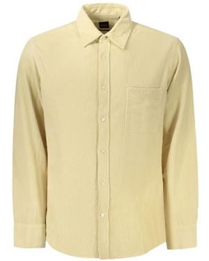 BOSS Corduroy Chest-Pocket Shirt - Yellow