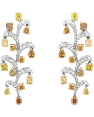 HYT Jewelry 18Kt Witgouden Oorringen Met Diamant - Metallic