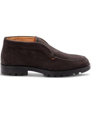 Santoni Rock Suede Loafers - Brown