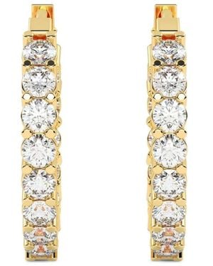 Diamond Essentials Orecchini A Cerchio Con Diamanti - Metallizzato