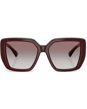 Burberry Lunettes De Soleil À Monture Carrée - Red