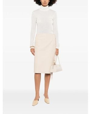 Jil Sander High-Neck Long-Sleeve Top - White