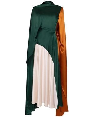 ROKSANDA Andromeda Colour-Block Maxi Dress - Green