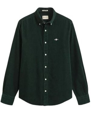 GANT Camisa De Pana Con Botones - Verde