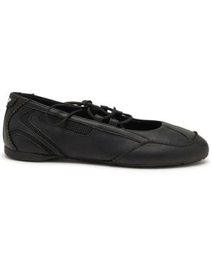 DIESEL Bailarinas con cordones - Negro