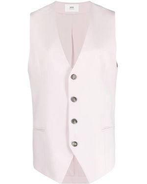 Ami Paris Jackets And Vests - Pink