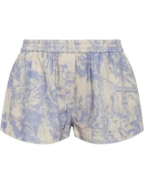 Off-White c/o Virgil Abloh Printed Elasticated-Waist Shorts - White