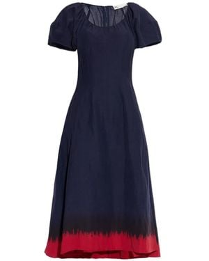 Tory Burch Dress With A Round Neckline - Blue