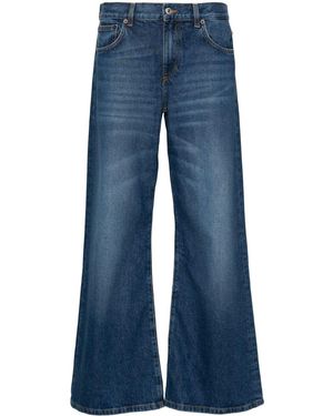 Jeanerica Kyoto Low-Rise Wide-Leg Jeans - Blue