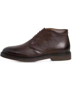 Hackett Stiefel Aus Gekörntem Leder - Braun