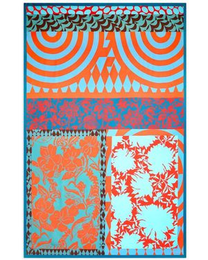 Dries Van Noten Printed Pareo - Blue