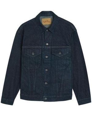 Blue Blue Japan Contrast-Stitch Denim Jacket - Blue