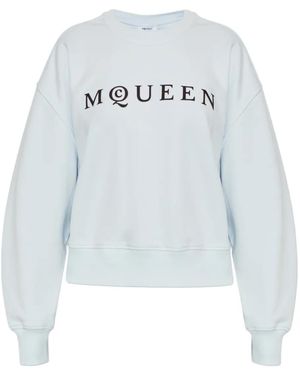 McQueen Logo Printed Sweatshirt - Blue