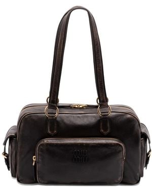Miu Miu Top-Handle Zip-Fastening Shoulder Bag - Schwarz