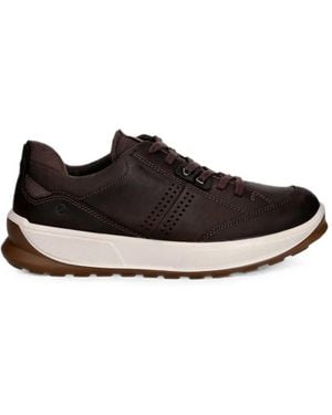 Ecco Perforated Leather Sneakers - White
