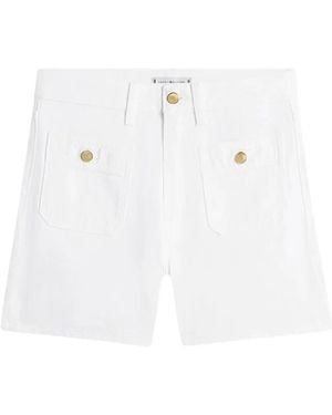 Tommy Hilfiger Patch-Pocket Denim Shorts - White
