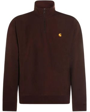 Carhartt American Script Half-Zip Sweatshirt - Brown