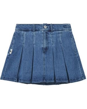 Chocoolate Pleated Mini Skirt - Blue